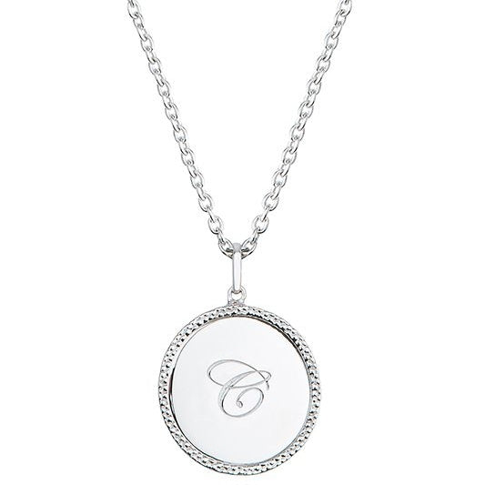 Echo Silver C Initial Necklace