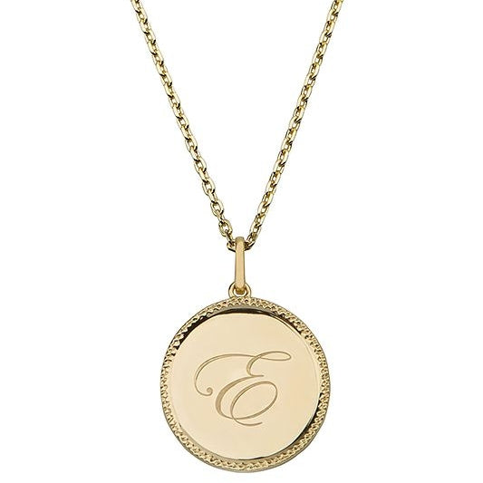 Echo Gold 'E' Initial Necklace – Emily Mortimer Jewellery