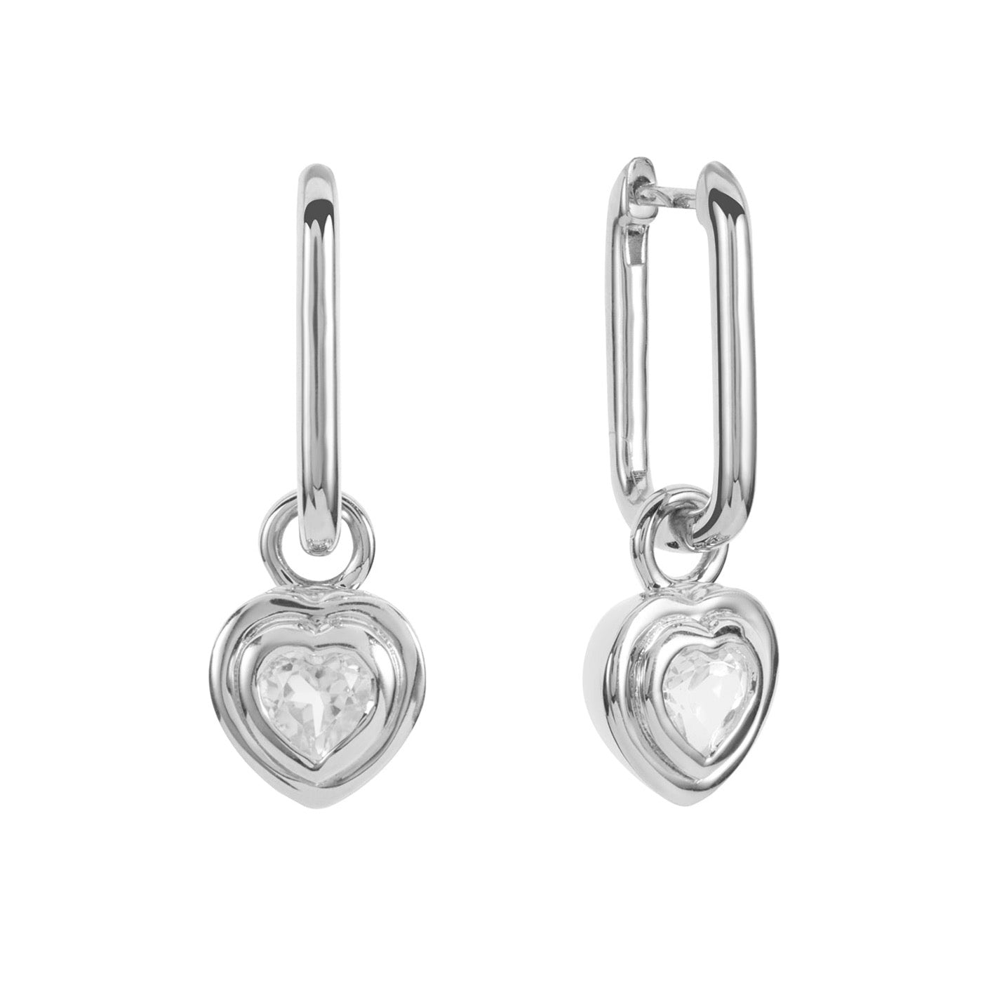 Hope egg sterling silver on sale & white topaz earrings